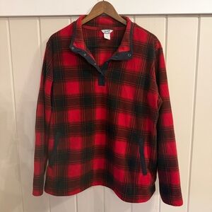 NWOT Duluth Trading Co Women’s Red and Black Plaid Fleece, Size XXL